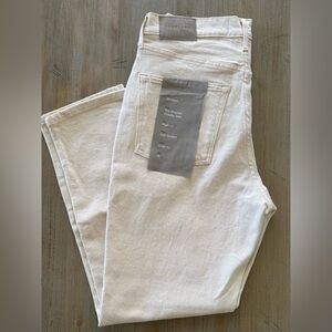 Everlane The Original Cheeky Jean Crop Length in Ecru Size 28